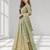 GREEN  SEQUINS & EMBROIDERED NET FESTIVAL LEHENGA CHOLI SET FOR WOMEN'S