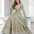 GREEN  SEQUINS & EMBROIDERED NET FESTIVAL LEHENGA CHOLI SET FOR WOMEN'S