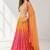 ORANGE  SEQUINS & EMBROIDERED VELVET FESTIVAL LEHENGA CHOLI SET FOR WOMEN'S