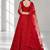 RED  SEQUINS & EMBROIDERED NET FESTIVAL LEHENGA CHOLI SET FOR WOMEN'S