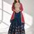 BLUE  SEQUINS & EMBROIDERED GEORGETTE FESTIVAL LEHENGA CHOLI SET FOR WOMEN'S