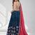 BLUE  SEQUINS & EMBROIDERED GEORGETTE FESTIVAL LEHENGA CHOLI SET FOR WOMEN'S