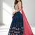 BLUE  SEQUINS & EMBROIDERED GEORGETTE FESTIVAL LEHENGA CHOLI SET FOR WOMEN'S