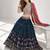 BLUE  SEQUINS & EMBROIDERED GEORGETTE FESTIVAL LEHENGA CHOLI SET FOR WOMEN'S