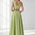 LIGHT GREEN  SEQUINS & EMBROIDERED GEORGETTE FESTIVAL LEHENGA CHOLI SET FOR WOMEN'S