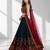 GREEN  SEQUINS & THREADE EMBROIDERED GEORGETTE FESTIVAL LEHENGA CHOLI SET FOR WOMEN'S