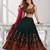GREEN  SEQUINS & THREADE EMBROIDERED GEORGETTE FESTIVAL LEHENGA CHOLI SET FOR WOMEN'S