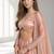 dusty coral sequins zari embroidered lehenga set choli