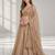 BEIGE  SEQUINS & EMBROIDERED CRUSH FESTIVAL LEHENGA CHOLI SET FOR WOMEN'S