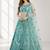 SKY BLUE SEQUINS & EMBROIDERED NET FESTIVAL LEHENGA CHOLI SET FOR WOMEN'S