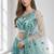 SKY BLUE SEQUINS & EMBROIDERED NET FESTIVAL LEHENGA CHOLI SET FOR WOMEN'S