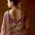 Brown Silk Blend Embroidery Sequence Work Saree with Unstitched Blouse Piece 