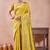 Mustard banarasi zari work kota cotton silk traditional woven saree with blouse