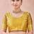 Mustard banarasi zari work kota cotton silk traditional woven saree with blouse