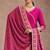 Rani pink rayon anarkali kurti set with dupatta for festival dress