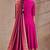 Rani pink rayon anarkali kurti set with dupatta for festival dress