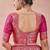 Pink banarasi zari work kota cotton silk traditional woven saree with blouse