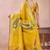 Mustard banarasi zari work kota cotton silk traditional woven saree with blouse