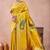Mustard banarasi zari work kota cotton silk traditional woven saree with blouse