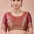 Maroon banarasi kota cotton silk saree with zari work, paisley floral motifs, woven border and blouse