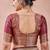 Maroon banarasi kota cotton silk saree with zari work, paisley floral motifs, woven border and blouse