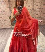 Red Printed Navratri Lehenga Choli With Dupata