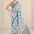 multicolor heavy silk blend printed saree with pape mirror work & mirror border