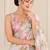 multicolor heavy silk blend printed saree with pape mirror work & mirror border