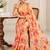 mustard heavy silk blend printed saree with pape mirror work & mirror border