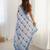 blue heavy silk blend printed saree with pape mirror work & mirror border