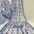 blue heavy silk blend printed saree with pape mirror work & mirror border