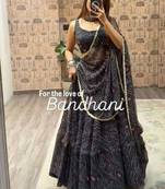 Black Navratri Lehenga Choli With Dupatta