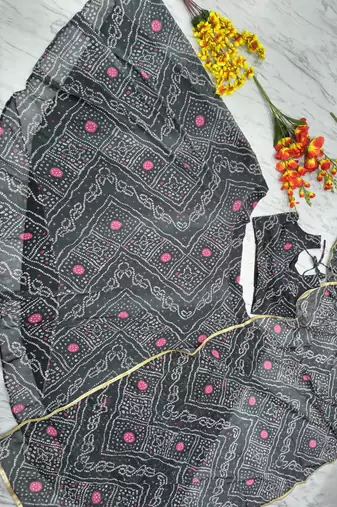 Black Navratri Lehenga Choli With Dupatta