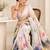 off white heavy silk blend printed saree with pape mirror work & mirror border