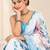  white heavy silk blend printed saree with pape mirror work & mirror border