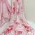pink heavy silk blend printed saree with pape mirror work & mirror border