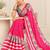 pinkheavy silk blend printed saree with pape mirror work & mirror border
