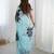turquoise heavy silk blend printed saree with pape mirror work & mirror border