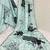 turquoise heavy silk blend printed saree with pape mirror work & mirror border