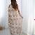 beige heavy silk blend printed saree with pape mirror work & mirror border