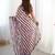 pink heavy silk blend printed saree with pape mirror work & mirror border