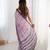 light pink heavy silk blend printed saree with pape mirror work & mirror border