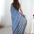 blue heavy silk blend printed saree with pape mirror work & mirror border