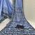 blue heavy silk blend printed saree with pape mirror work & mirror border