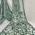 green heavy silk blend printed saree with pape mirror work & mirror border