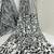 black heavy silk blend printed saree with pape mirror work & mirror border