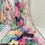 multicolor heavy silk blend printed saree with pape mirror work & mirror border