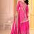 Women’s pink silk embroidered kurti with sharara and dupatta set