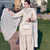 Festive special white embroidered farshi suit set 3-piece