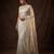 White embroidered net saree